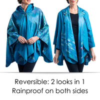 Monet Water Lilies Womens Rain Cape - Rainproof Breathable Rain Poncho