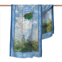 Monet Woman Parasol  Silk Blend Shawl – Lightweight & Elegant Evening Wrap