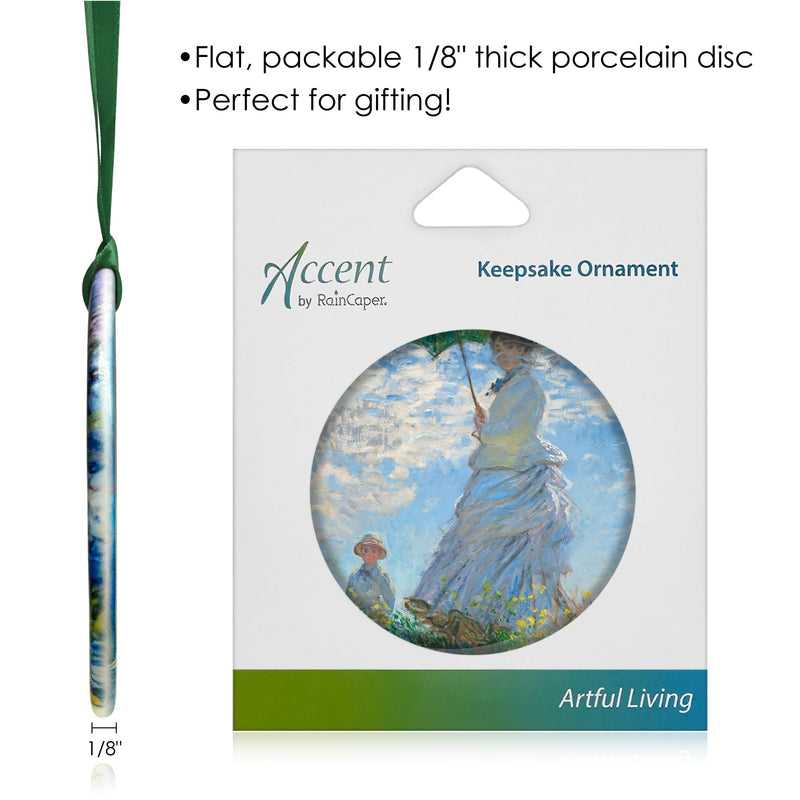 Monet Woman with Parasol Year-round Keepsake Ornament