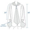 Black William Morris Golden Flowers Womens Rain Cape - Rainproof Breathable Rain Poncho