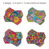 Note Cards - Laurel Burch Florals - Box of 16 Cards & Envelopes