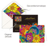 Note Cards - Laurel Burch Florals - Box of 16 Cards & Envelopes