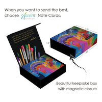 Note Cards - Laurel Burch Horses - Box of 16 Cards & Envelopes