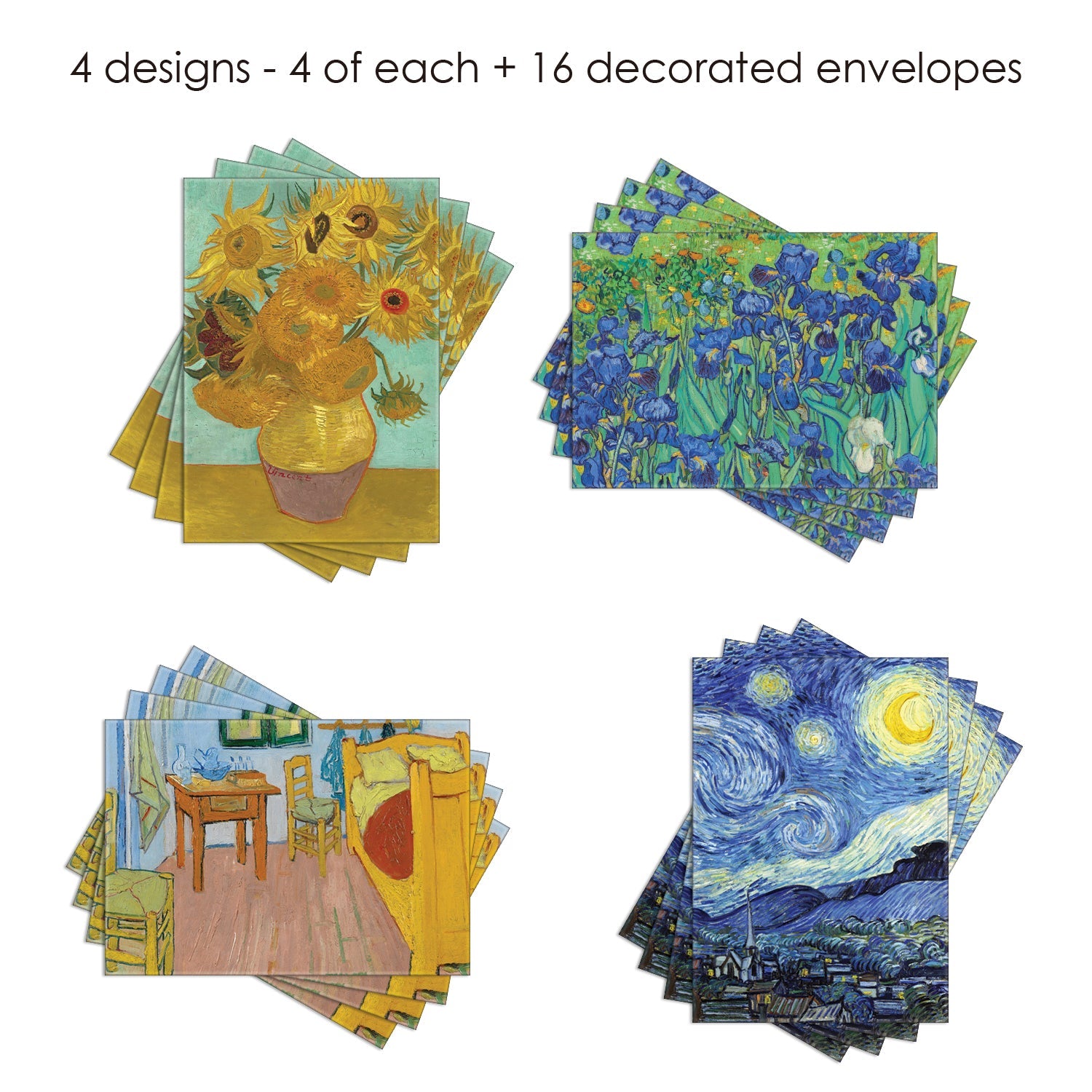 Note Cards - van Gogh Favorites - Box of 16 Cards & Envelopes