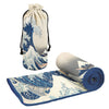 Hokusai The Great Wave Oversized Beach Towel - Microfiber, Quick-Dry