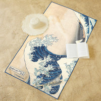 Hokusai The Great Wave Oversized Beach Towel - Microfiber, Quick-Dry