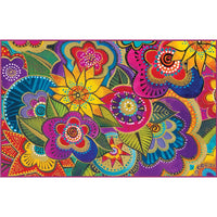 Laurel Burch Carlotta's Garden Oversized Beach Towel - Microfiber, Quick-Dry