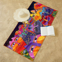 Laurel Burch Fantasticats Oversized Beach Towel - Microfiber, Quick-Dry