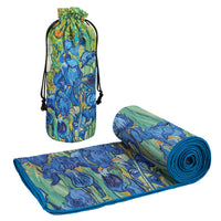 van Gogh Irises Oversized Microfiber Beach Towel – Lightweight, Quick-Dry