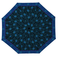 Peacock Travel Umbrella – Compact, One-Touch Open & Close