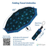 Peacock Travel Umbrella – Compact, One-Touch Open & Close