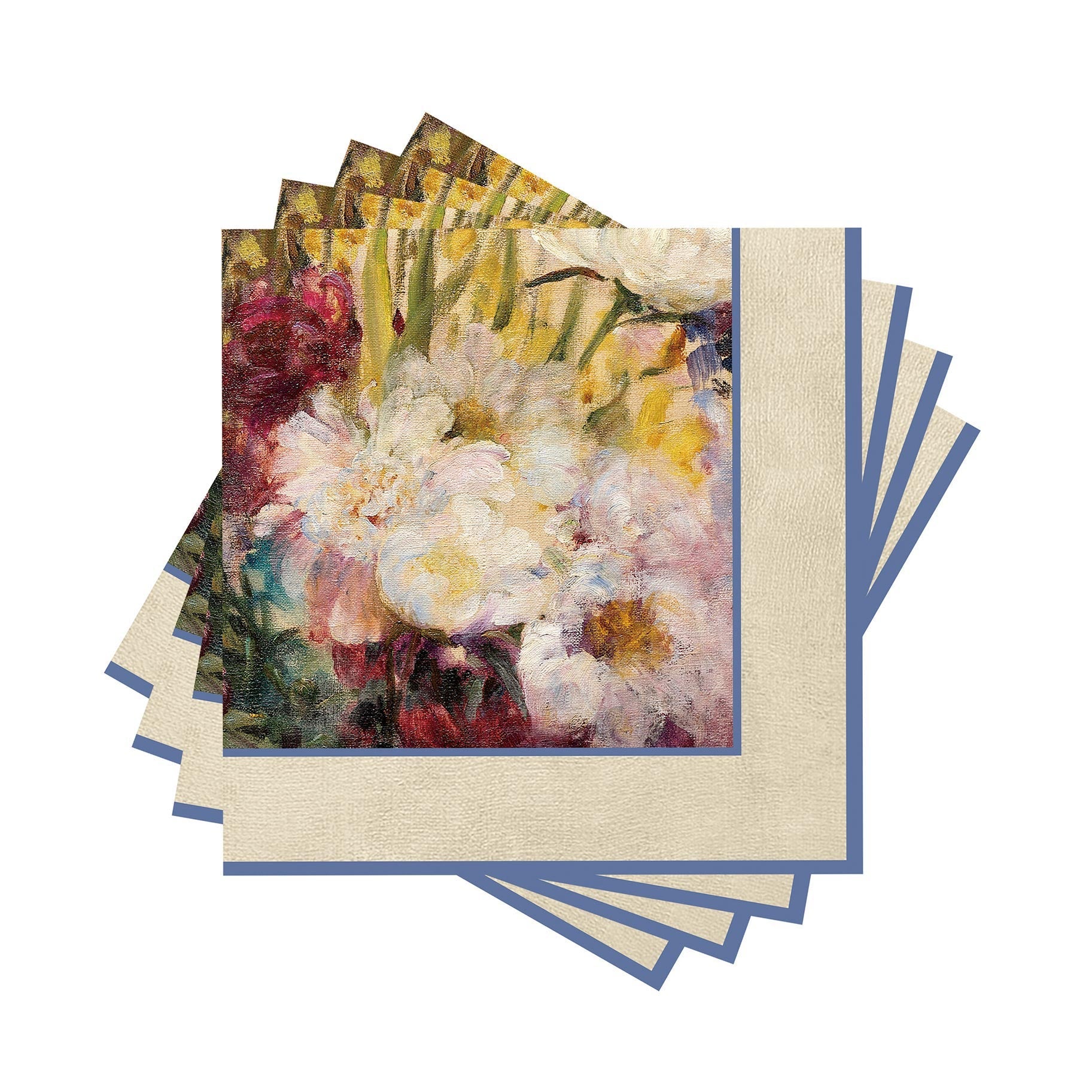 TIffany Peony Iris Beverage Decoupage Napkins