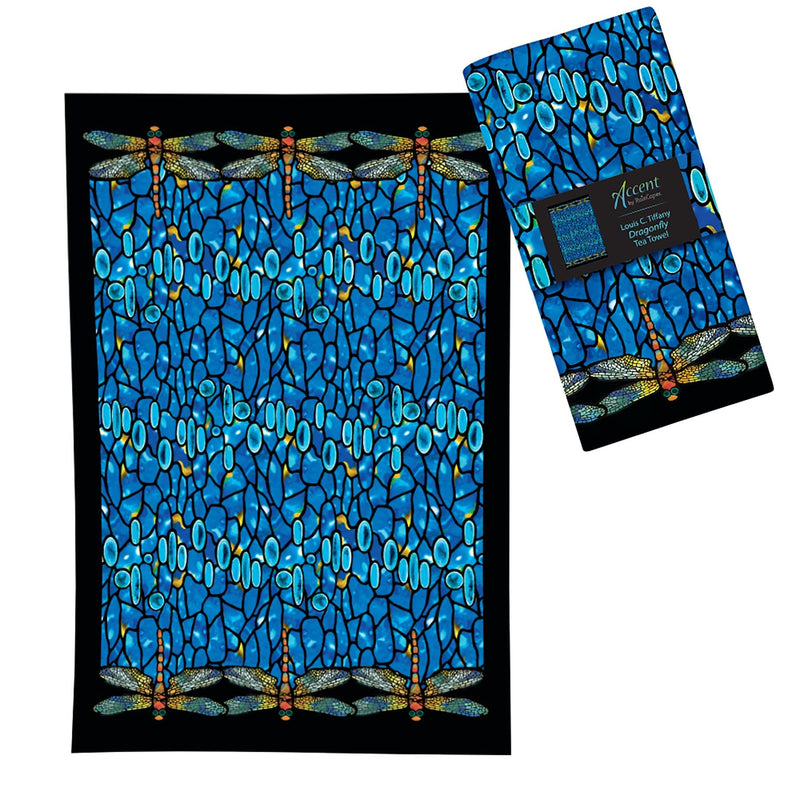 Tiffany Dragonfly Cotton Tea Towel – Flat Weave, Absorbent