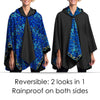 Tiffany Dragonfly Reversible Rain Cape Poncho – Lightweight Hooded Wrap for Women