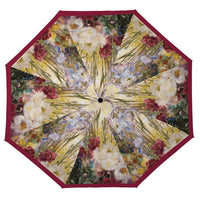 Tiffany Peonies and Iris Reverse Inverted Umbrella – Hands-Free, Windproof Design