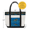 Tiffany Dragonfly Large Canvas Boat Tote – Zipper Top & Pockets