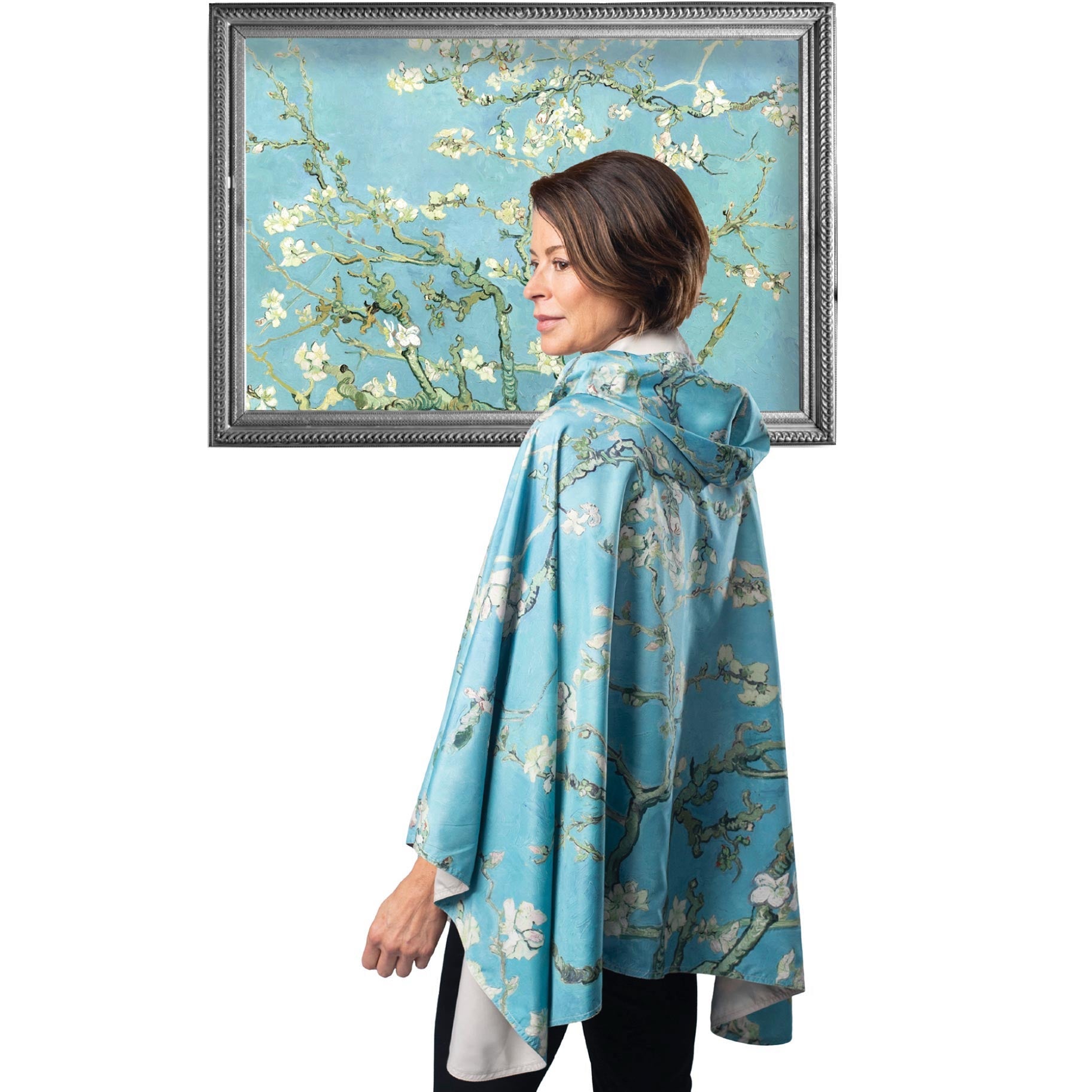 van Gogh Almond Blossom Womens Rain Cape - Rainproof Breathable