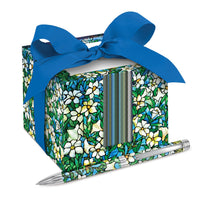 Decorative Fine Art Note Cube Paper Pad - Tiffany Field of Lilies