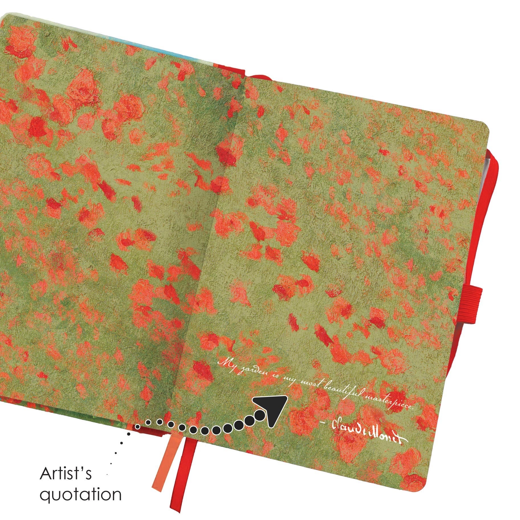 Monet Poppy Field Bullet Journal