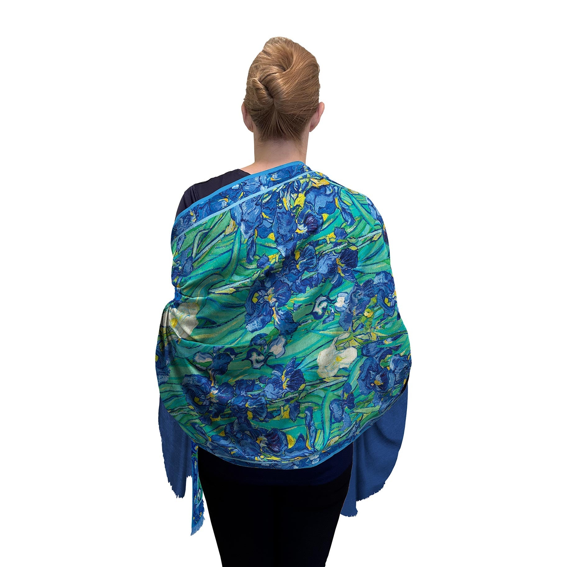 Irises Floral Womens Shawl