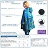van Gogh Over the Rhone Womens Rain Cape - Rainproof Breathable Rain Poncho