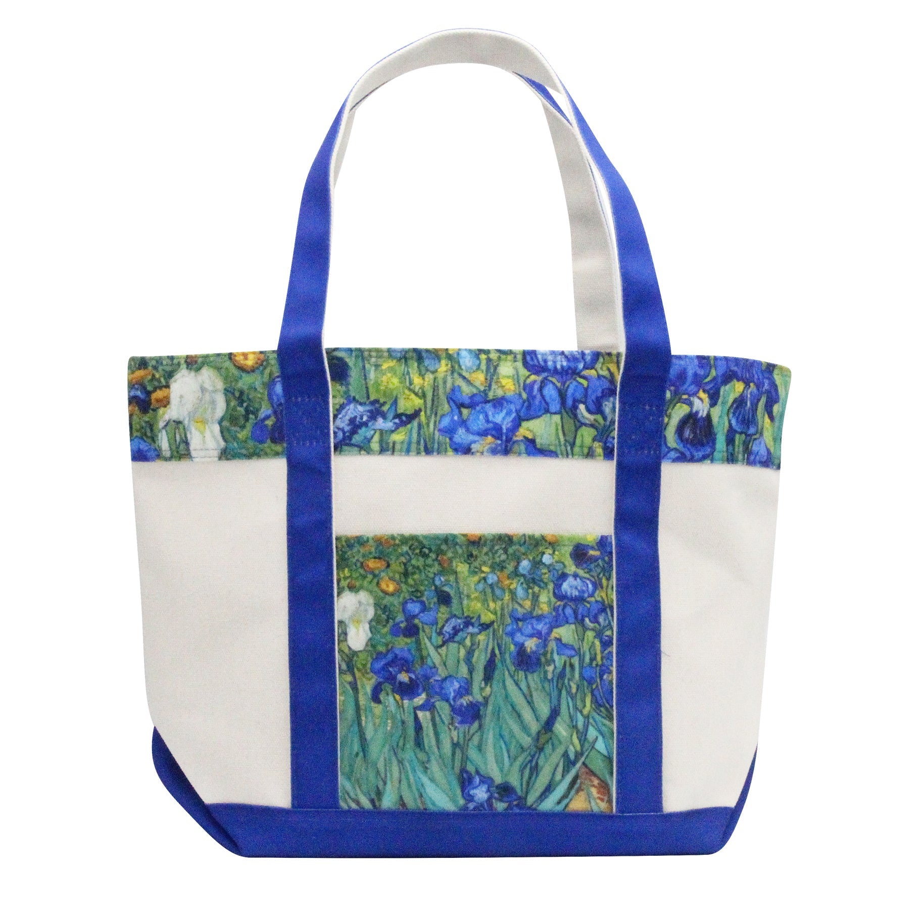 van Gogh Irises Large Shoulder Strap Canvas Boat Tote