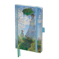Monet Woman with Parasol - Dot Grid Journal – Hardcover, Pockets, Ribbon Bookmarks