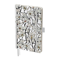 Tiffany Magnolia - Dot Grid Journal – Hardcover, Pockets, Ribbon Bookmarks