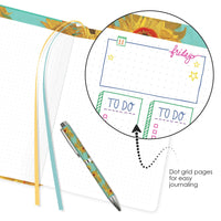 Dot Grid Artist Bullet Journal - van Gogh Sunflowers