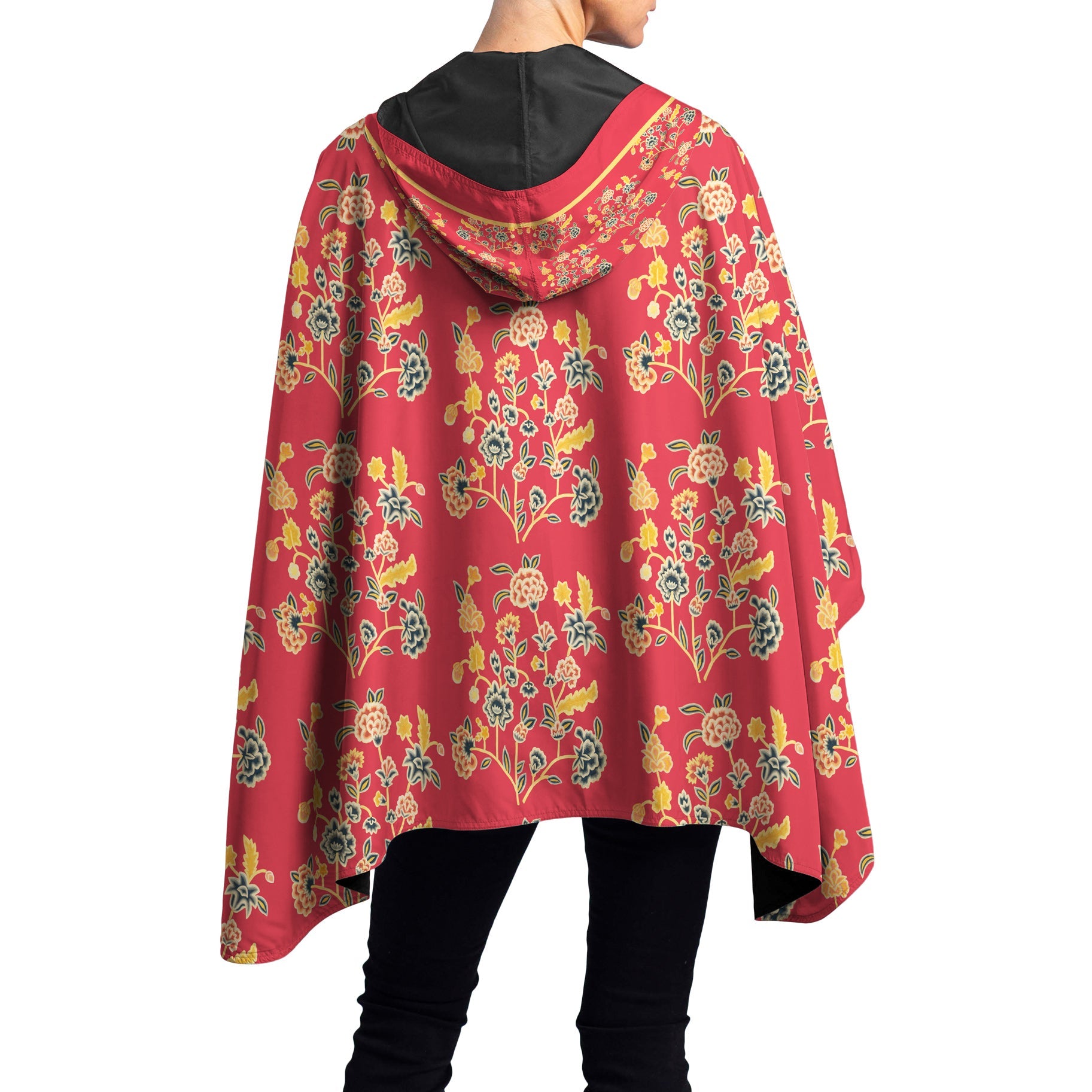 未使用★ REVERSIBLE BOA PONCHO COAT Ellery Womens Rain Cape - Rainproof Breathable Rain Poncho