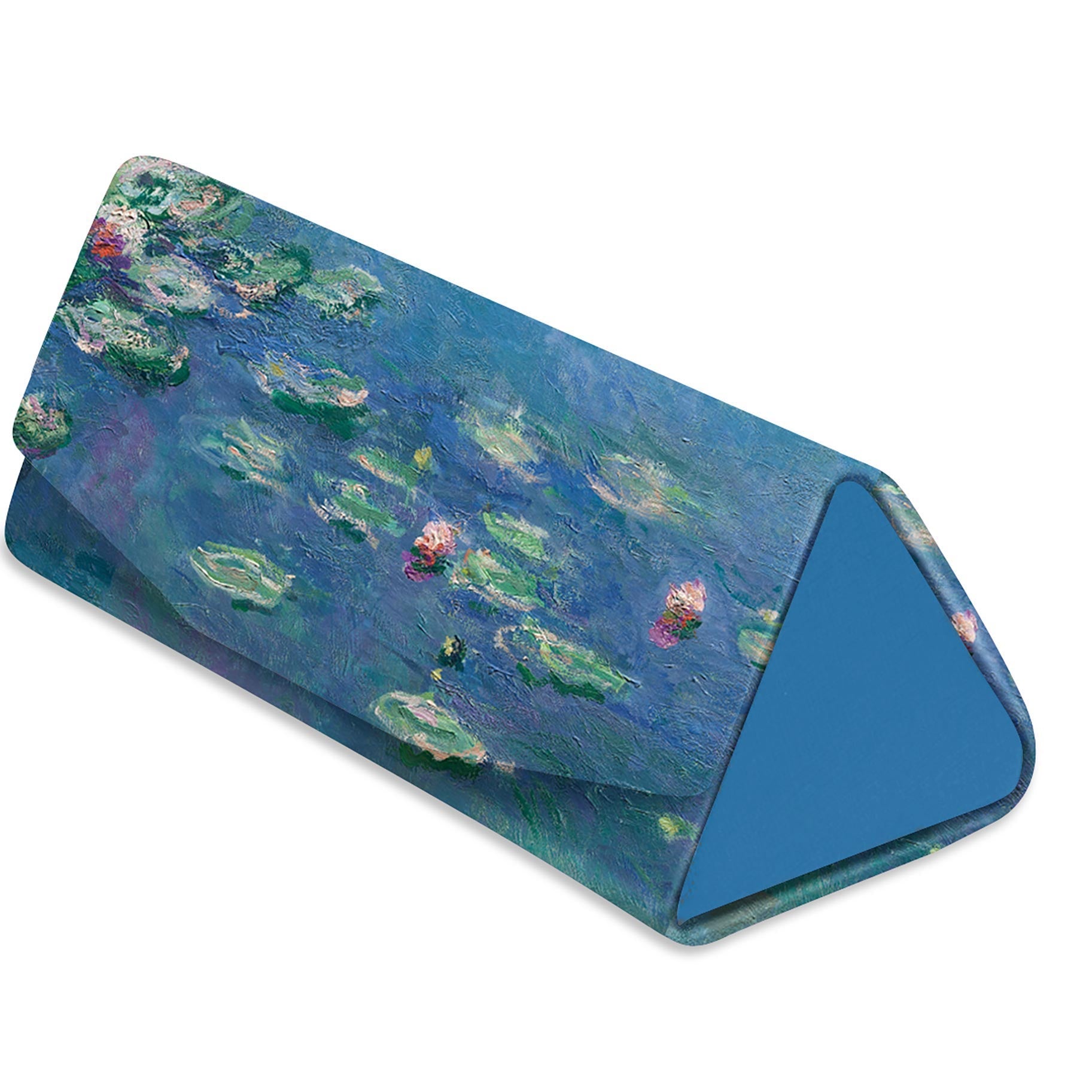 Folding Glasses Case - Vegan, Trifold, Monet Water Lilies