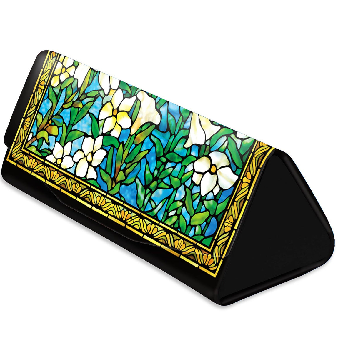 Foldable glasses case in leather Foldable glasses case in leather