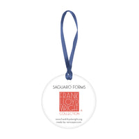 Frank Lloyd Wright Saguaro Forms Porcelain Keepsake Ornament – Flat Ceramic, Gift-Ready