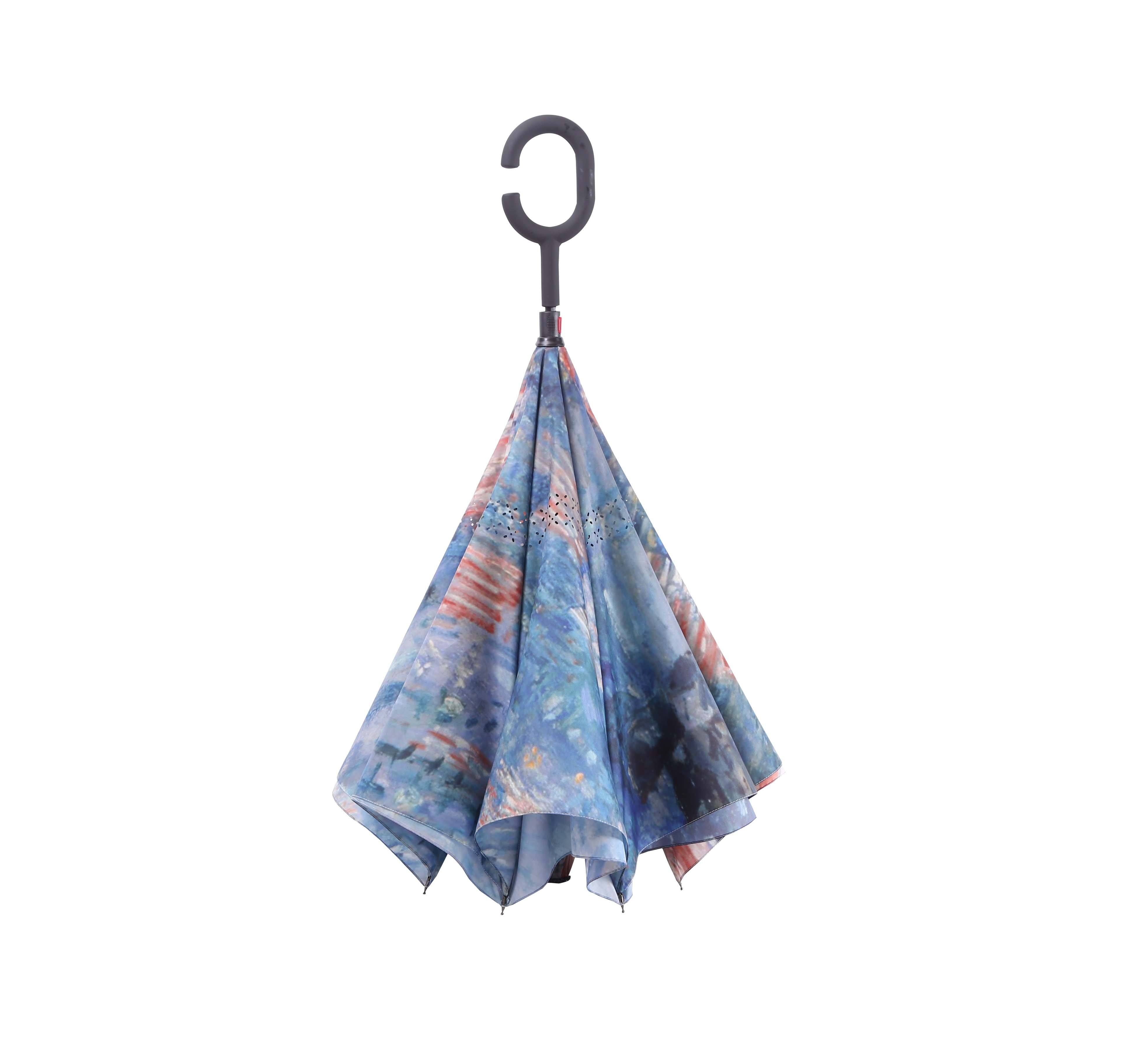 Hassam Avenue in the Rain Reverse Inverted Umbrella – Hands-Free