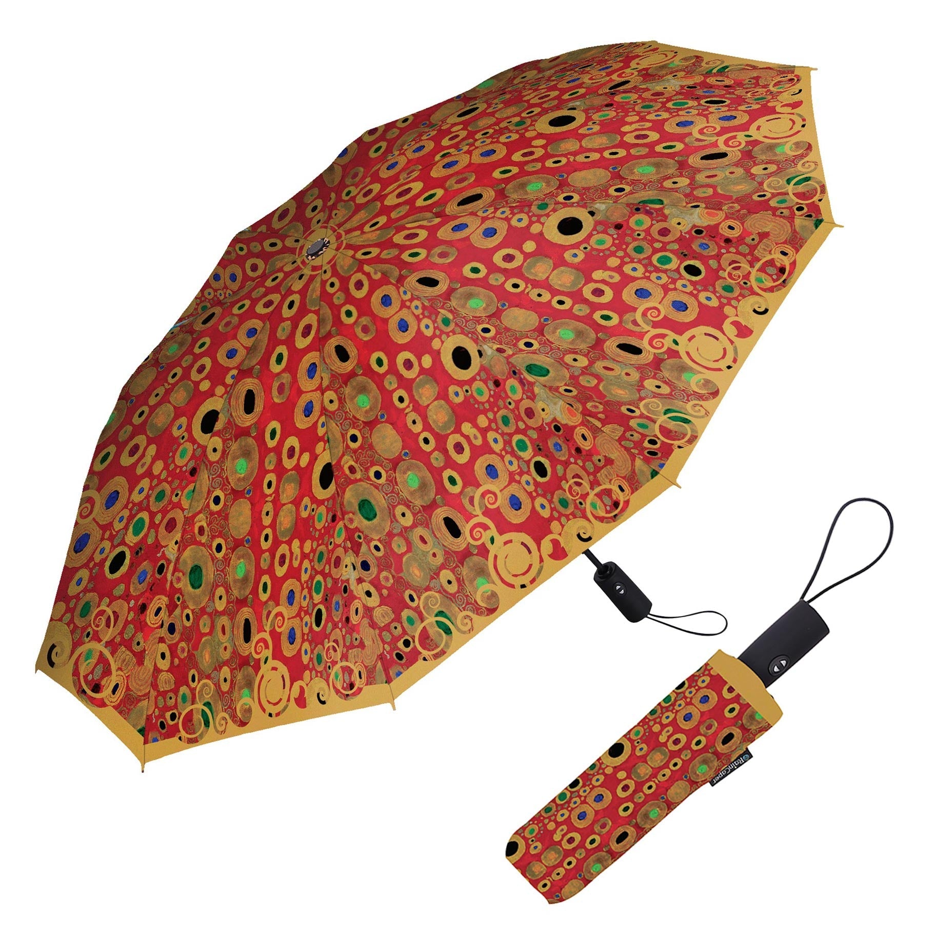 Klimt Hope Red Rain Umbrella