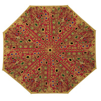 Klimt Hope II Red Travel Umbrella – Compact, One-Touch Open & Close