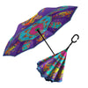 Laurel Burch Cats & Butterflies Reverse Inverted Umbrella – Windproof - Earlier Design