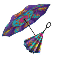 Laurel Burch Cats & Butterflies Reverse Inverted Umbrella – Windproof - Earlier Design