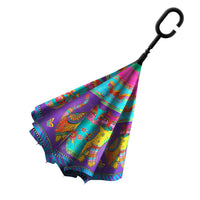 Laurel Burch Cats & Butterflies Reverse Inverted Umbrella – Windproof - Earlier Design