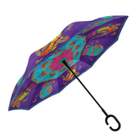 Laurel Burch Cats & Butterflies Reverse Inverted Umbrella – Windproof - Earlier Design