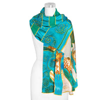 Laurel Burch Sky Mares  Silk Blend Shawl – Lightweight Dressy Wrap for Women