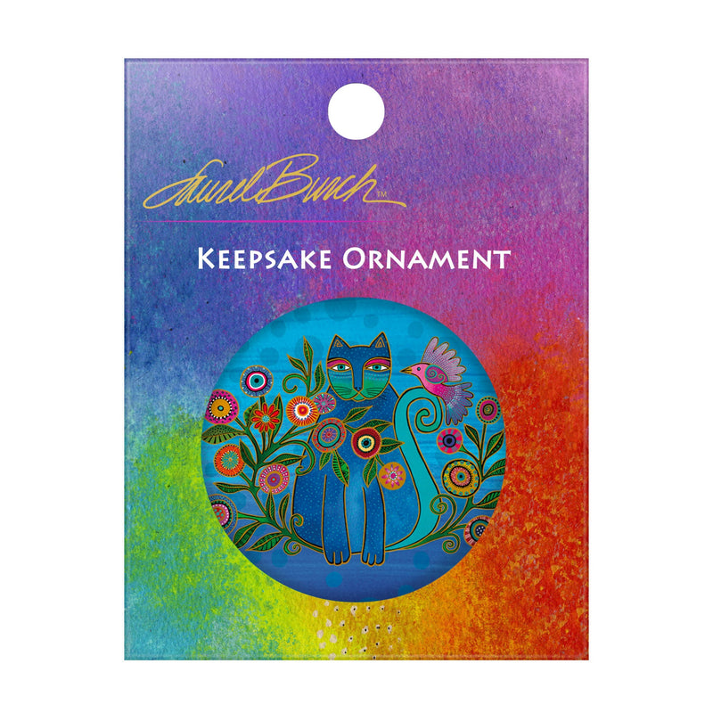 Laurel Burch Cerulean Cat Year-round Keepsake Ornament