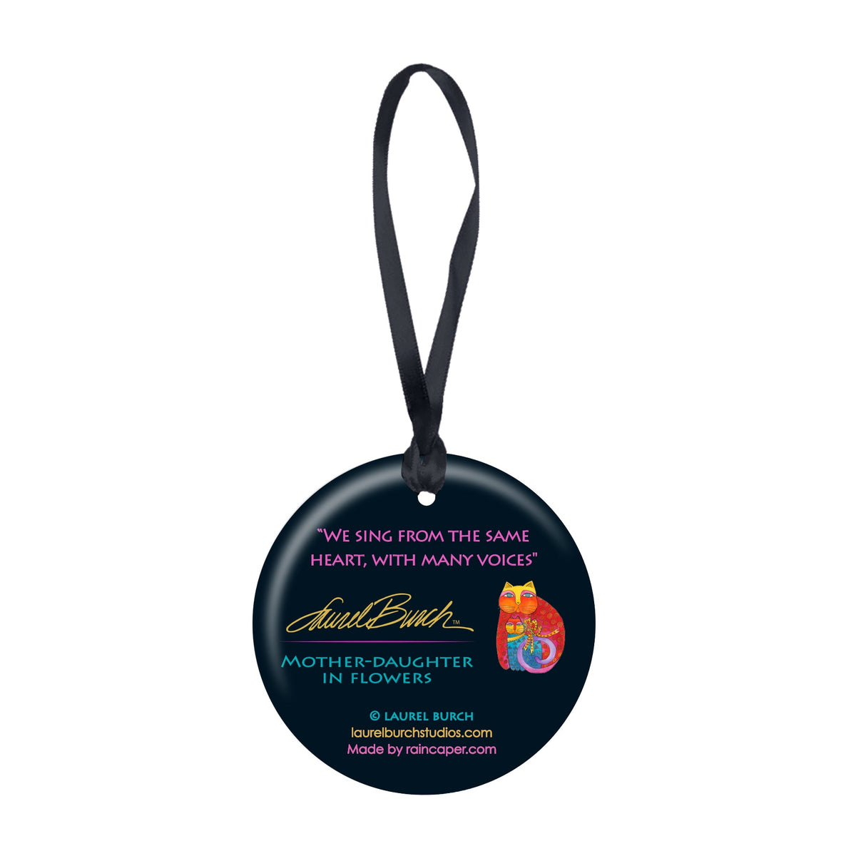 Laurel Burch Mother-Daughter in Flowers Year-round Keepsake Ornament