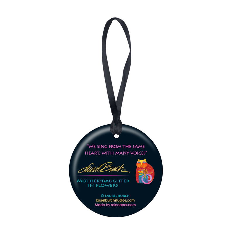 Laurel Burch Mother-Daughter in Flowers Year-round Keepsake Ornament