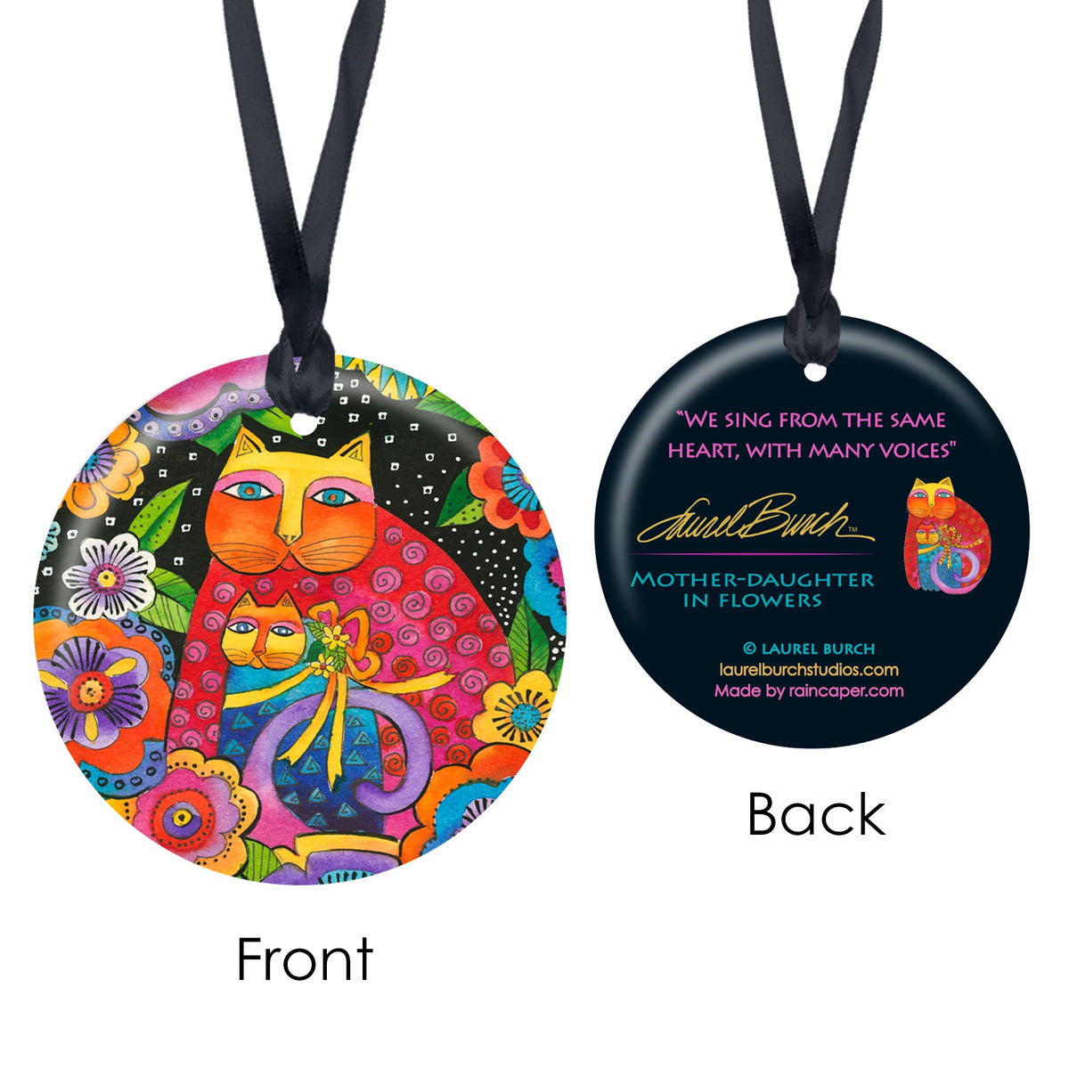 Laurel Burch Mother-Daughter in Flowers Year-round Keepsake Ornament