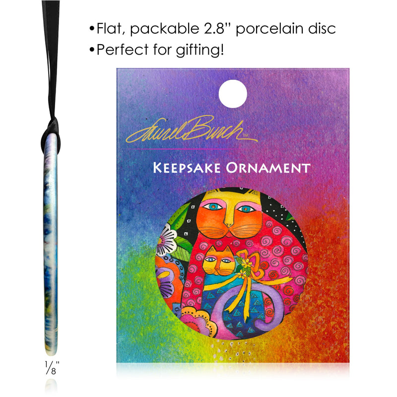 Laurel Burch Mother-Daughter in Flowers Year-round Keepsake Ornament