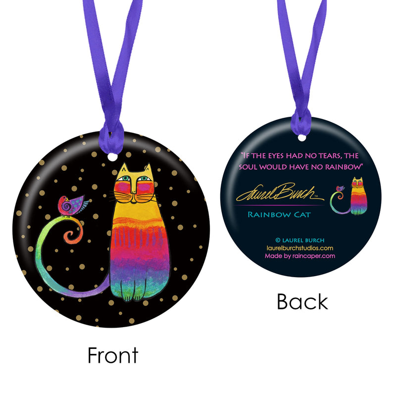Laurel Burch Rainbow Cat Year-round Keepsake Ornament