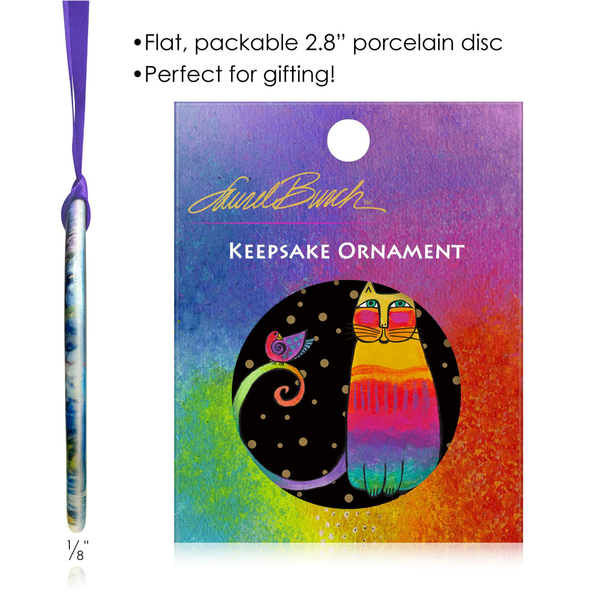 Laurel Burch Rainbow Cat Year-round Keepsake Ornament