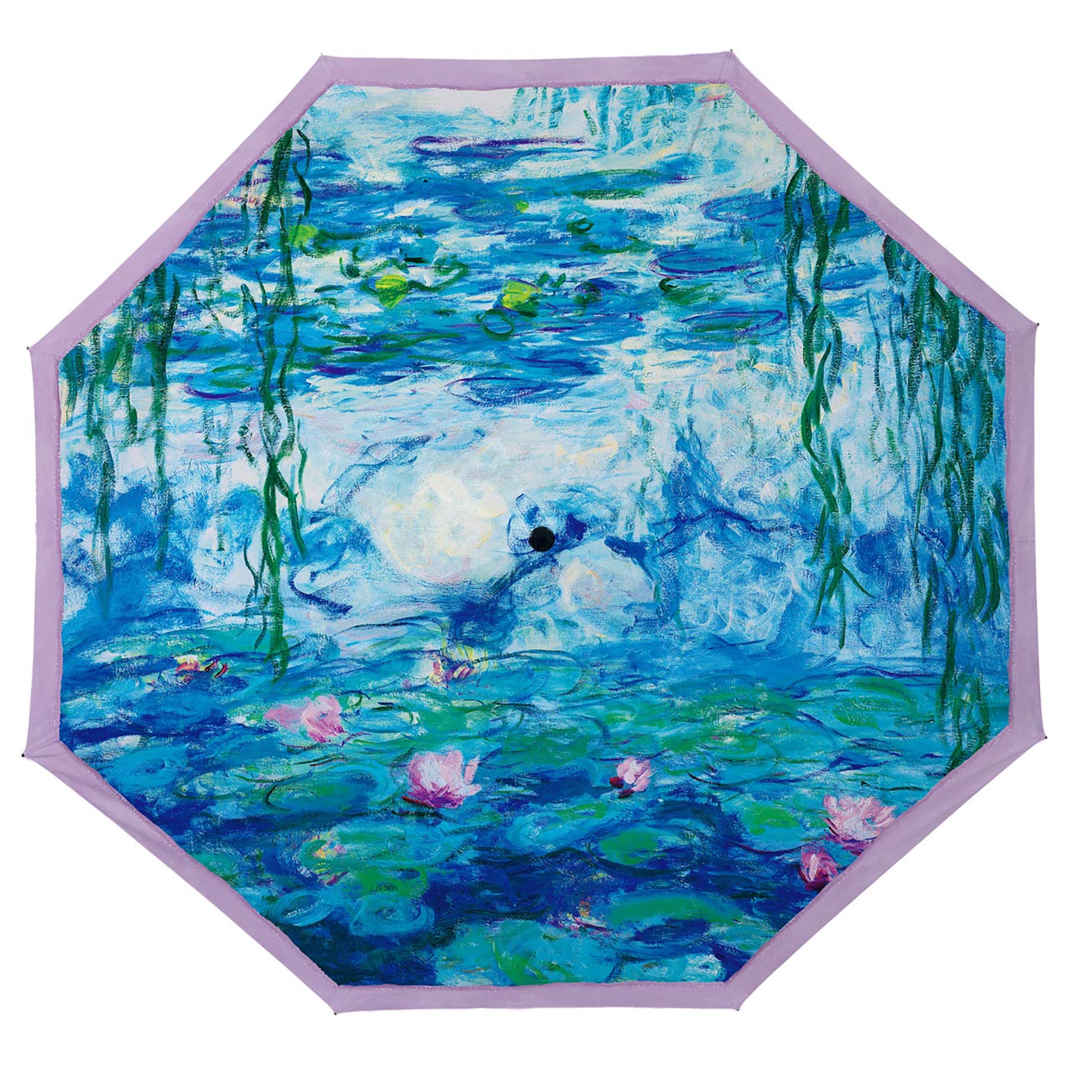 Monet Blue Pond Travel Umbrella