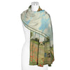 Monet Poppy Field  Silk Blend Shawl – Lightweight & Elegant Evening Wrap